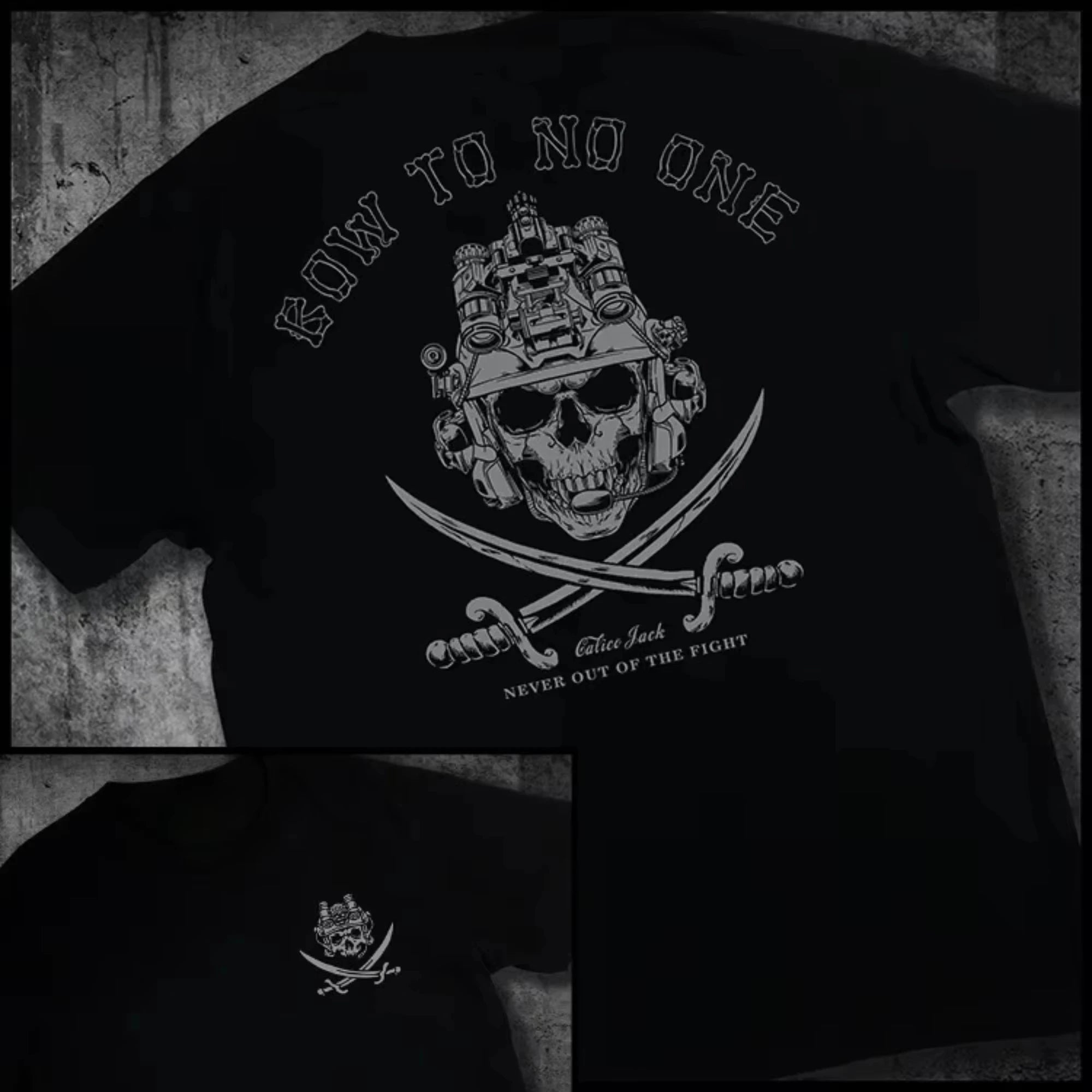 2025 New Special Forces Graphic Cotton T-shirts Six Tactical Army Fan Tough Guy Printed Pure Cotton T-shirt Round Neck Loose